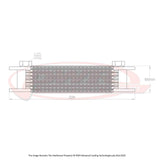 PWR Engine Oil Cooler - Plate & Fin 280 x 69 x 37mm (7 Row)