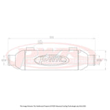 PWR Universal Water to Oil Cooler - In-line with 38mm Outlets