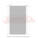 PWR Engine Oil Cooler - Plate & Fin 280 x 423 x 37mm (48 Row)