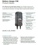 Bosch Battery Charger C30, 6 & 12V