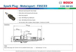 Bosch Spark Plug - Motorsport - F05CE0