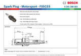 Bosch Spark Plug - Motorsport - F05CE0