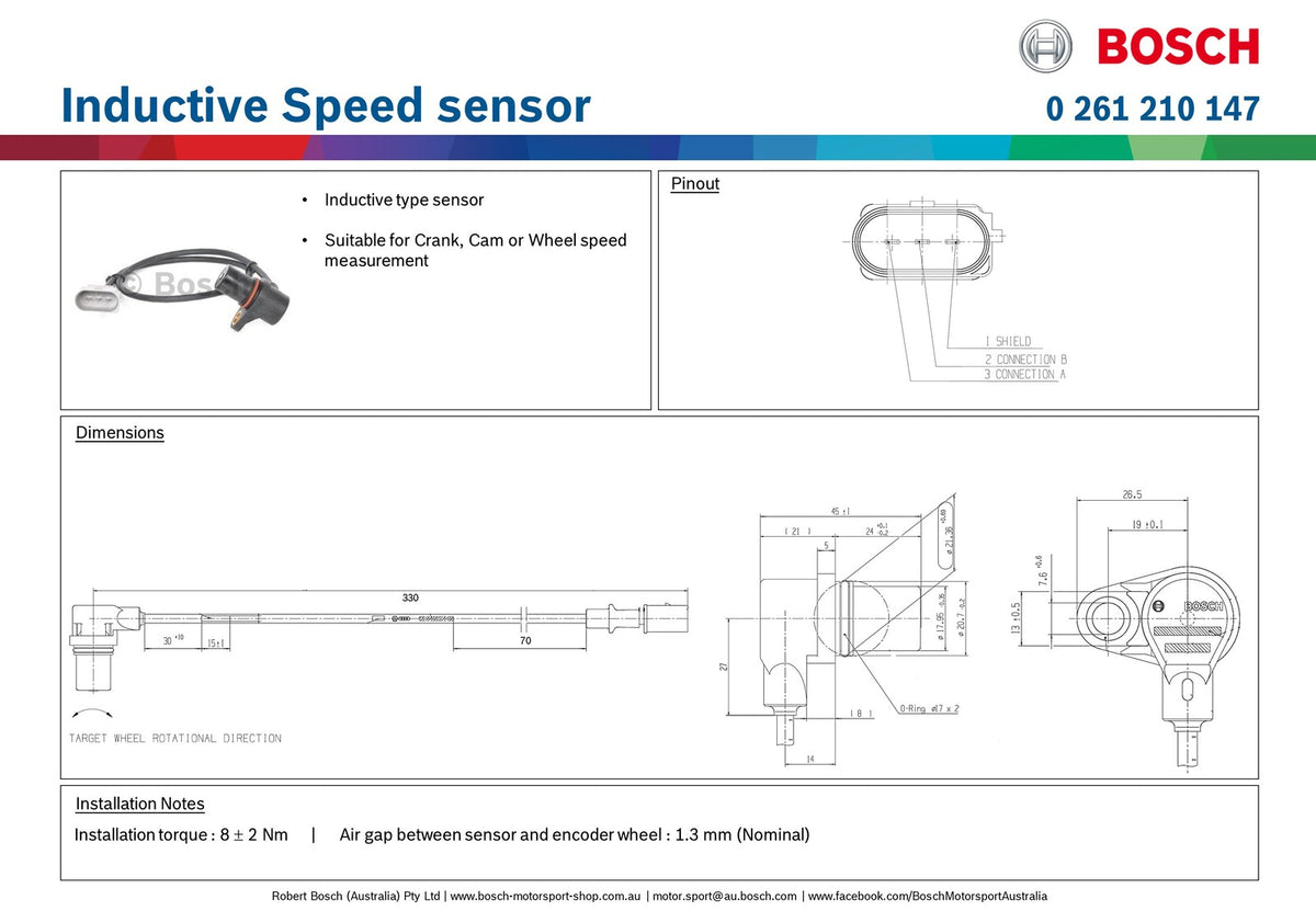 Bosch Inductive Speed sensor – CI Performance Parts