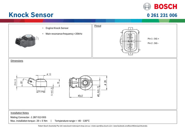 Bosch Knock Sensor