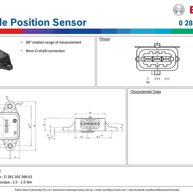 Bosch Throttle Position Sensor
