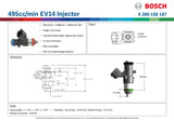 Bosch 495cc/min EV14 Injector