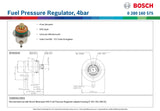 Bosch Fuel Pressure Regulator, 4bar