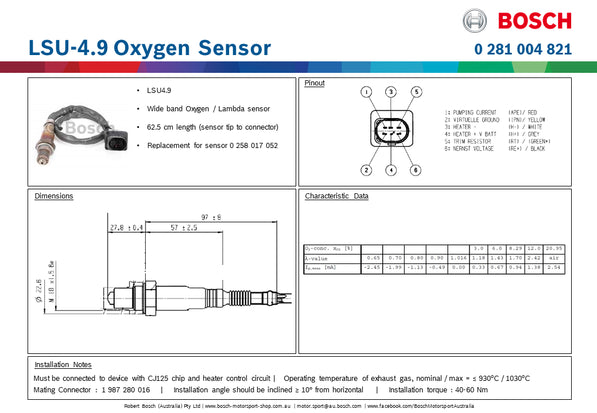 Bosch LSU-4.9 Oxygen Sensor