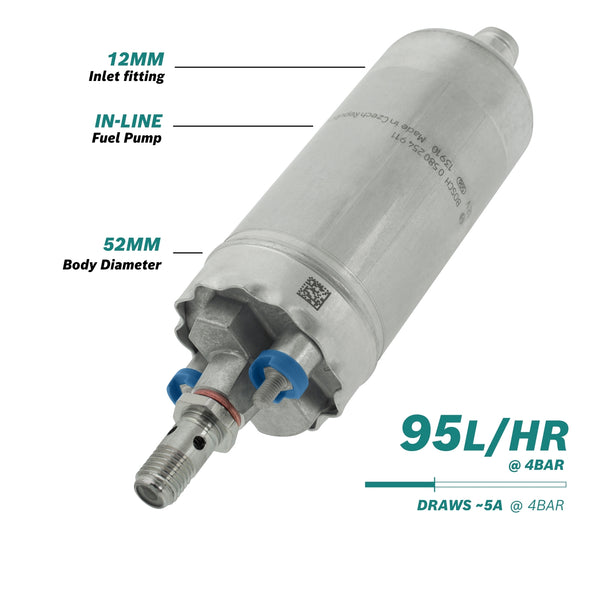 Bosch >95l/h @4bar In-line Fuel Pump