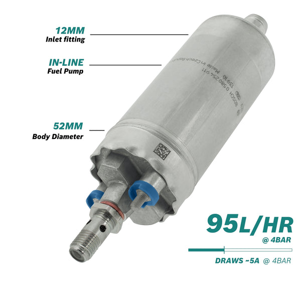 Bosch >95l/h @4bar In-line Fuel Pump