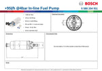Bosch >95l/h @4bar In-line Fuel Pump
