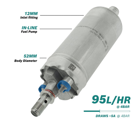 Bosch >95l/h @4bar In-line Fuel Pump