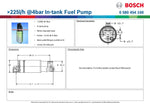 Bosch >225l/h @4bar In-tank Fuel Pump