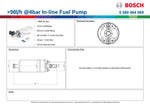 Bosch >98l/h @4bar In-line Fuel Pump