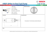 Bosch >98l/h @4bar In-line Fuel Pump