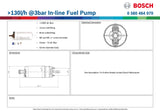 Bosch >130l/h @3bar In-line Fuel Pump