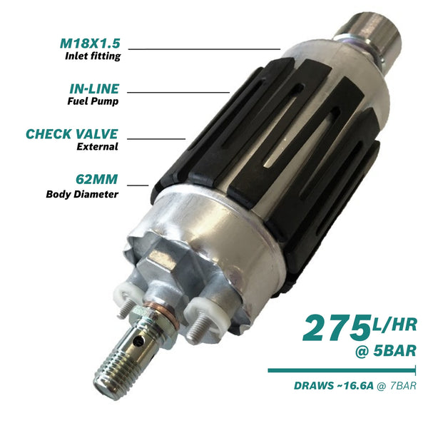 Bosch >275l/h @5bar In-line Fuel Pump