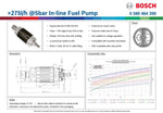 Bosch >275l/h @5bar In-line Fuel Pump