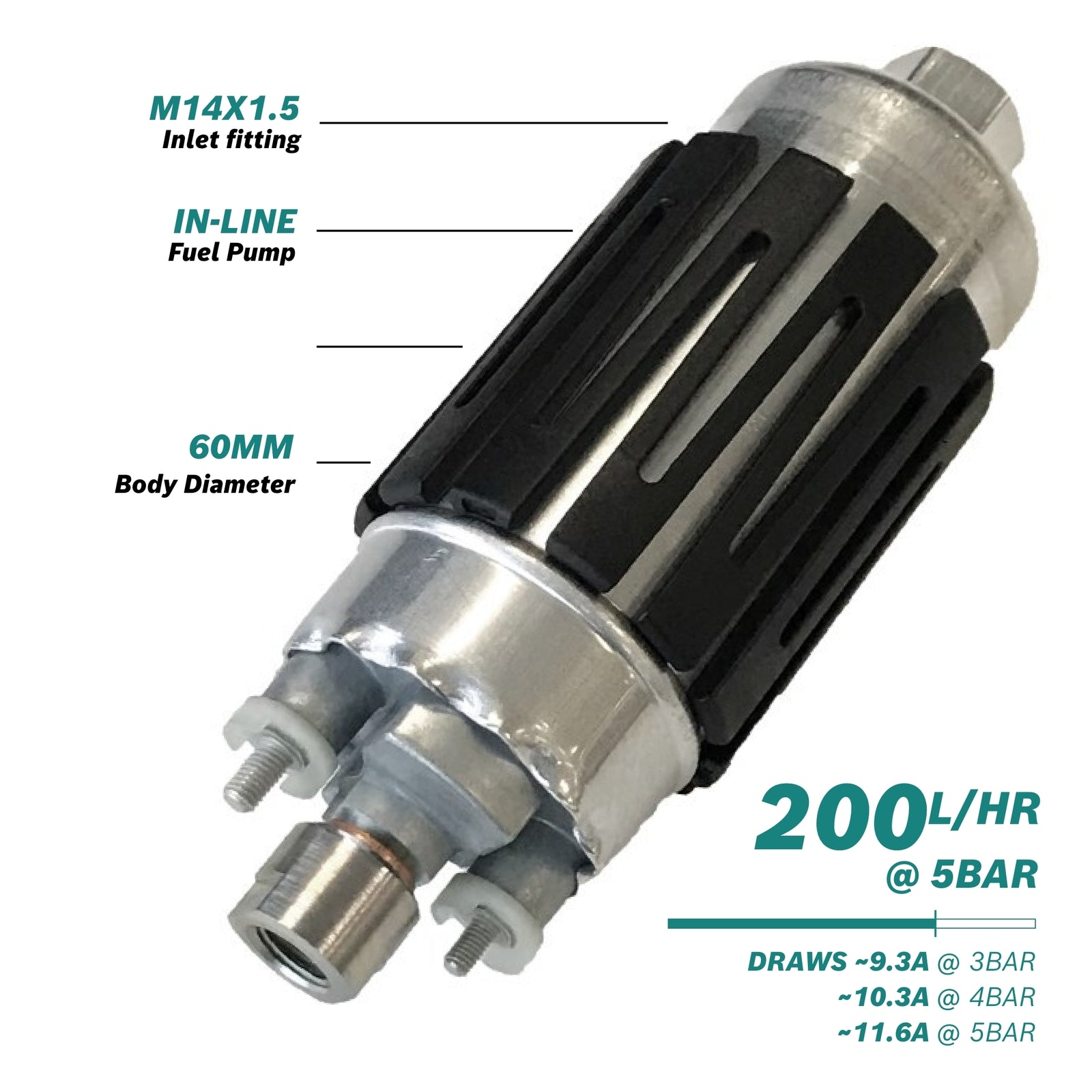 Bosch >200l/h @5bar In-line Fuel Pump