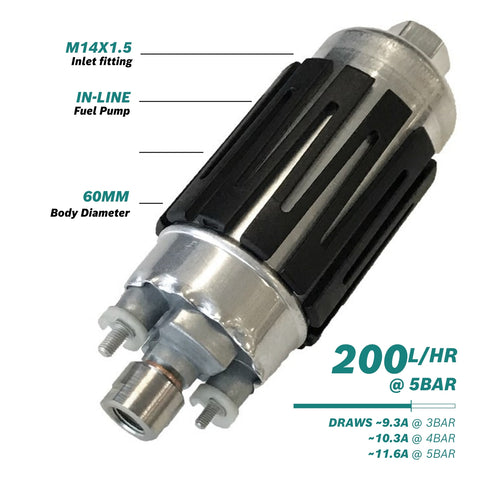 Bosch >200l/h @5bar In-line Fuel Pump