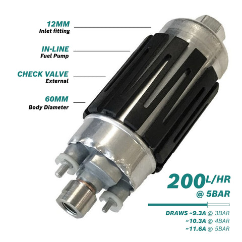 Bosch >200l/h @5bar In-line Fuel Pump