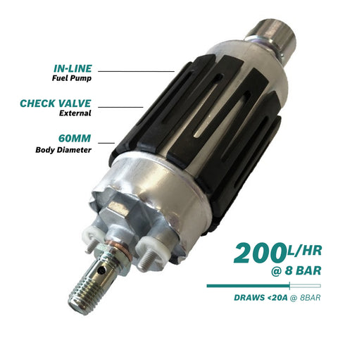 Bosch >200l/h @8bar In-line Fuel Pump