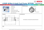 Bosch >105l/h @3bar In-tank Fuel Pump, BFP038
