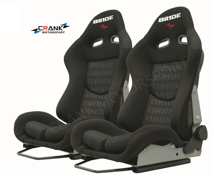 Crank Motorsports ADR Approved LOWMAX Reclinable Bride Seat Black