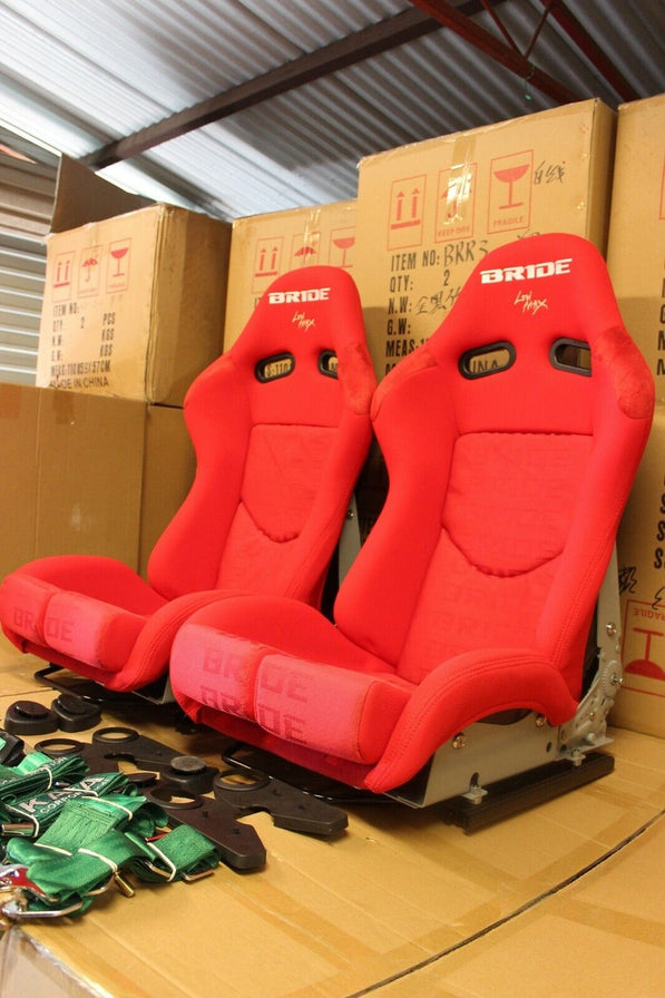 Crank Motorsports ADR Approved LOWMAX Reclinable Bride Seats Red