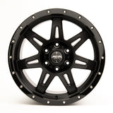 Sniper wheels RECOIL Matt Black / Gloss Black Lip