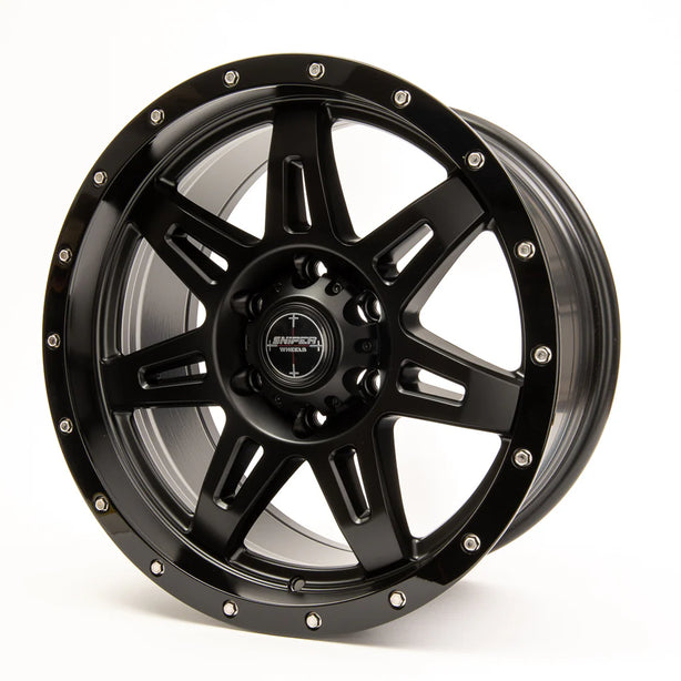 Sniper wheels RECOIL Matt Black / Gloss Black Lip