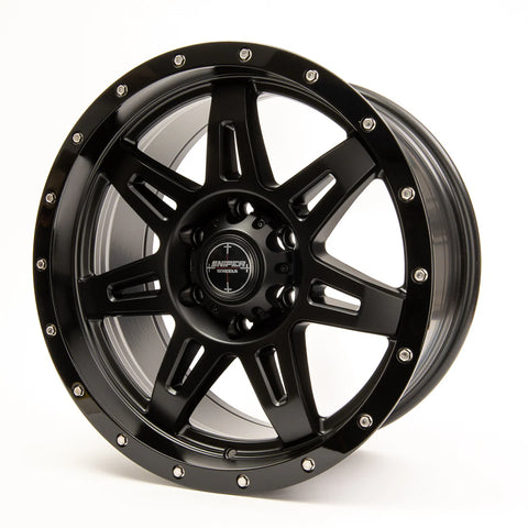 Sniper wheels RECOIL Matt Black / Gloss Black Lip