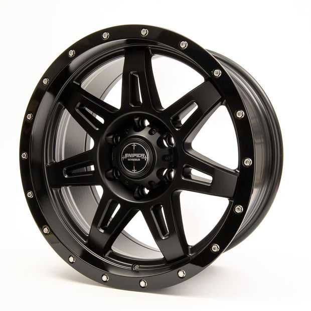 Sniper wheels RECOIL Matt Black / Gloss Black Lip