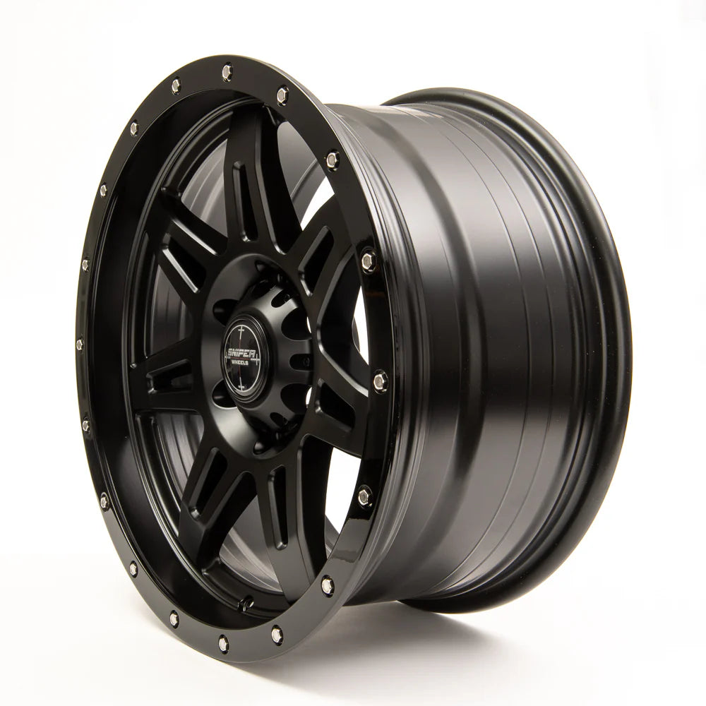 Sniper wheels RECOIL Matt Black / Gloss Black Lip