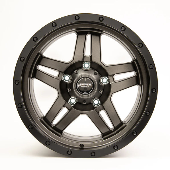 Sniper wheels BARACADE Matt Gun Metallic / Black Lip