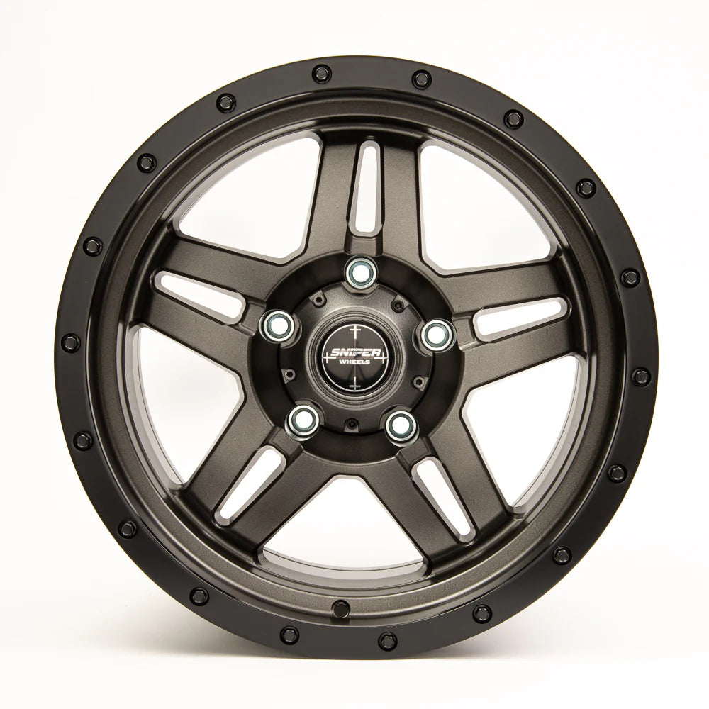 Sniper wheels BARACADE Matt Gun Metallic / Black Lip