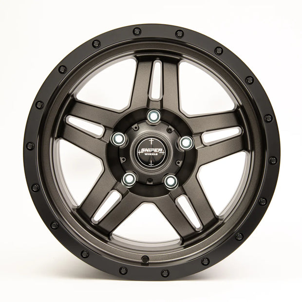 Sniper wheels BARACADE Matt Gun Metallic / Black Lip