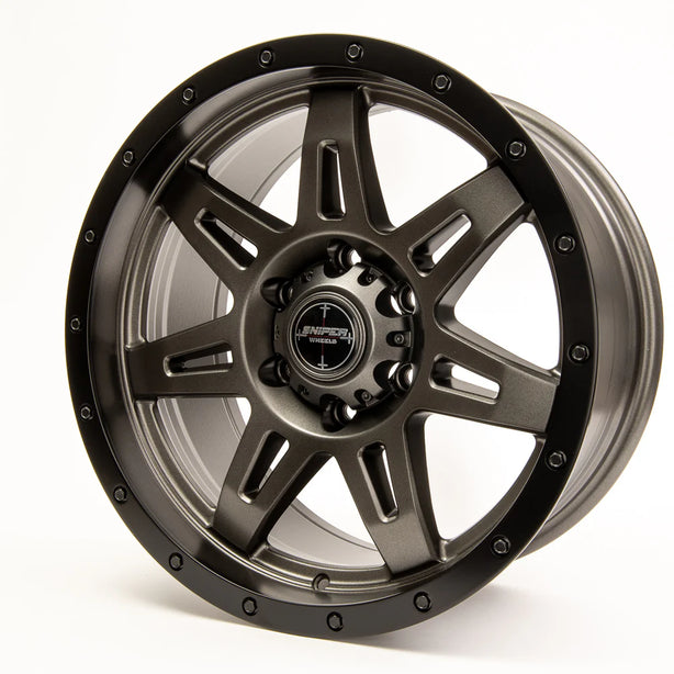 Sniper wheels RECOIL Matt Gun Metallic / Black Lip
