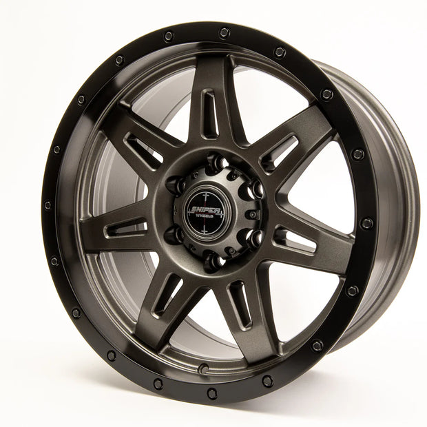 Sniper wheels RECOIL Matt Gun Metallic / Black Lip