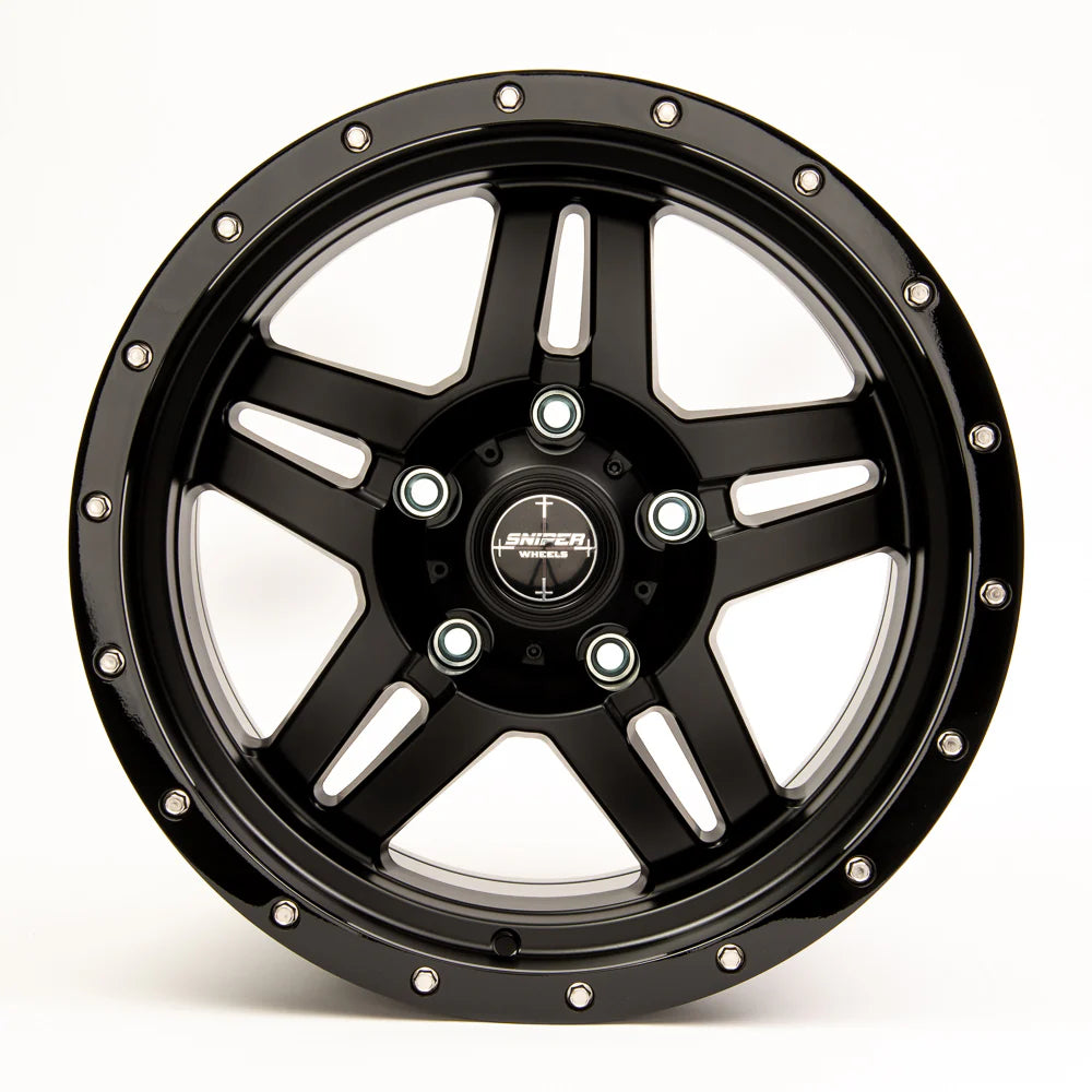 Sniper wheels BARACADE Matt Black / Gloss Black Lip