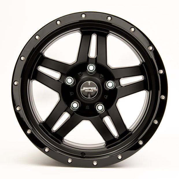 Sniper wheels BARACADE Matt Black / Gloss Black Lip