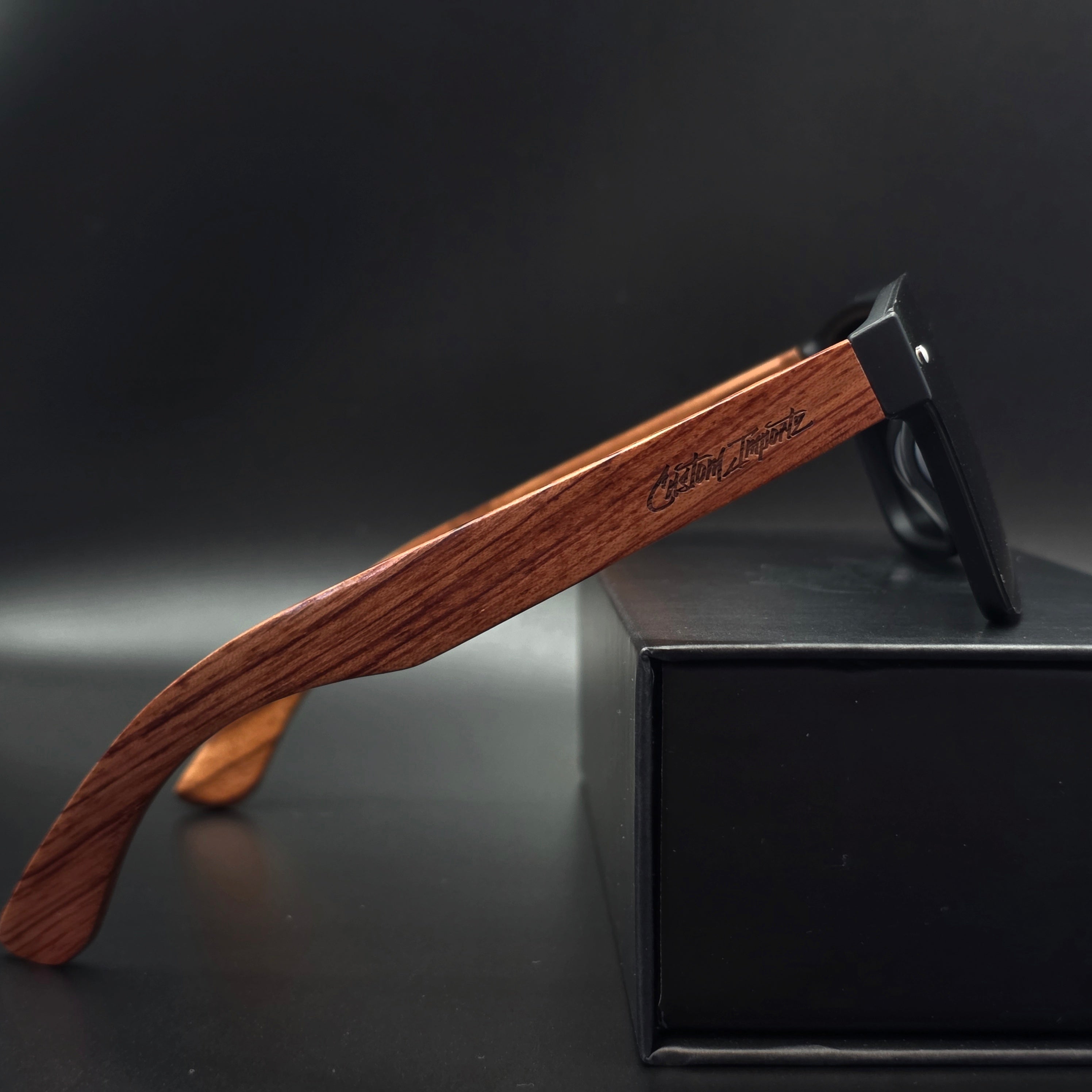 Custom Importz frameless wooden sunglasses