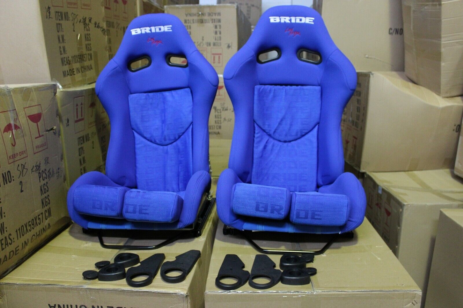 Crank Motorsports ADR Approved LOWMAX Reclinable Bride Seats Blue