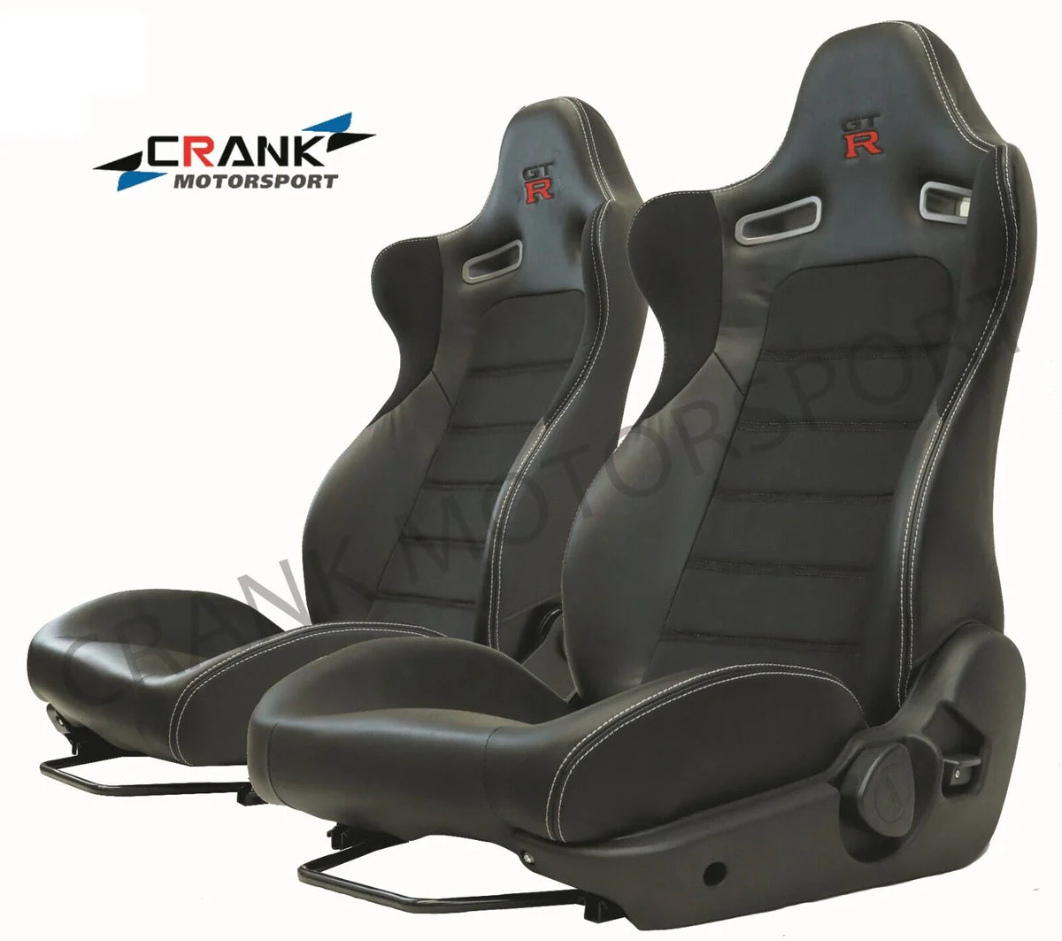 2x Crank Motorsport Nissan Skyline R34 GTR Mspec Leather Style Seats – ADR Approved