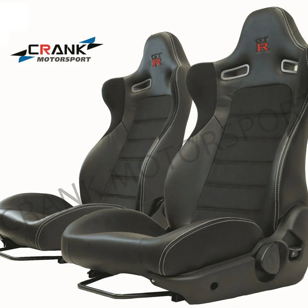 2x Crank Motorsport Nissan Skyline R34 GTR Mspec Leather Style Seats – ADR Approved