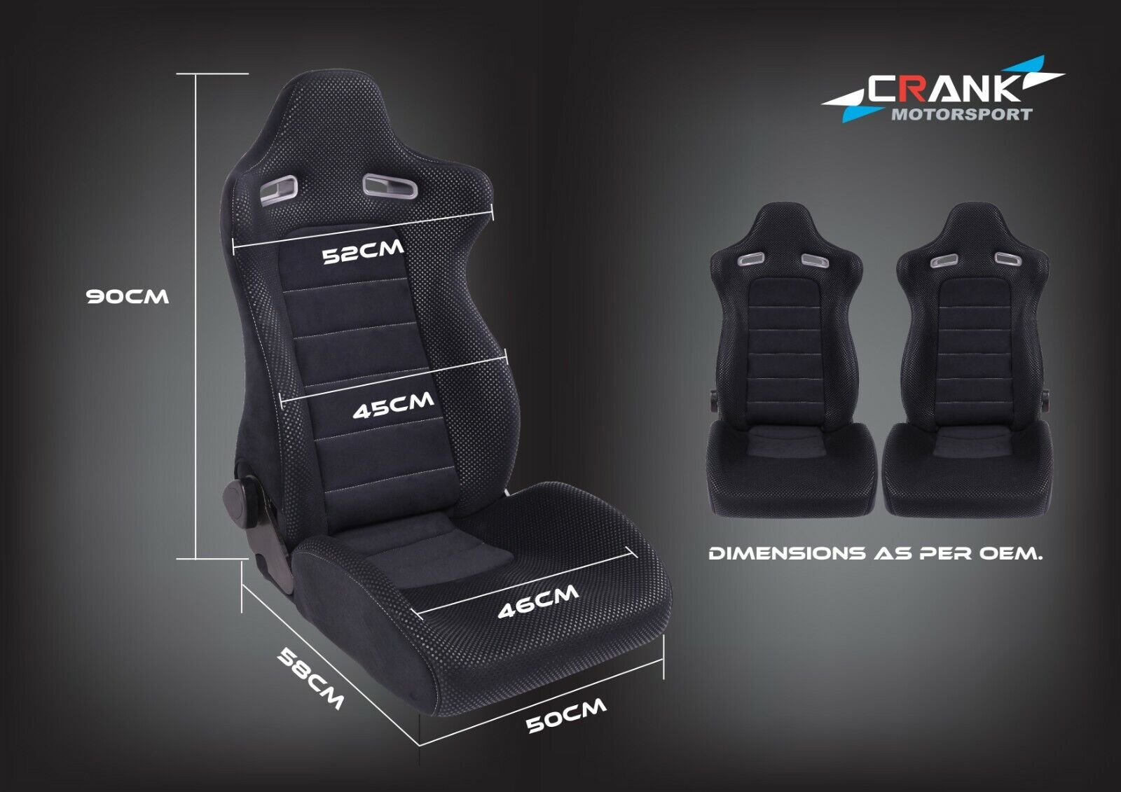Crank Motorsport Nissan Skyline R34 GTR Vspec II Series 2 Style Seats