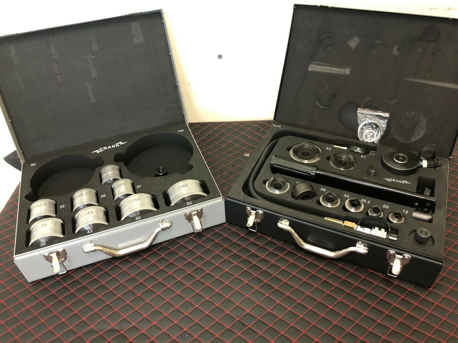Crank Motorsport 36 Pcs Dimple die hole punch set. 16 – 63mm cut, 1/2-2.5
