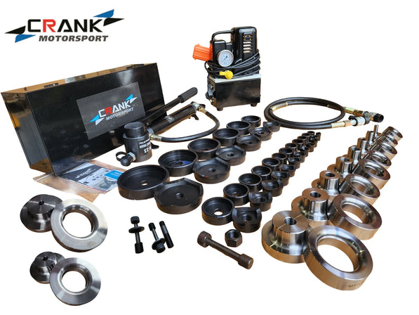 Crank Motorsport 56 Pcs Dimple Die + Electric Hydraulic Kit – 16–114 mm Cut, 1/2–2-1/2  in RADIUS