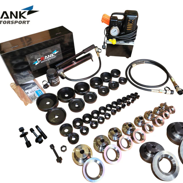 Crank Motorsport 56 Pcs Dimple Die + Electric Hydraulic Kit – 16–114 mm Cut, 1/2–2-1/2  in TAPER