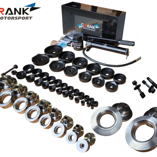 Crank Motorsport 56-Piece Hydraulic Hole Punch & Dimple Die Set – 16–114mm Cut, 12–100mm RADIUS